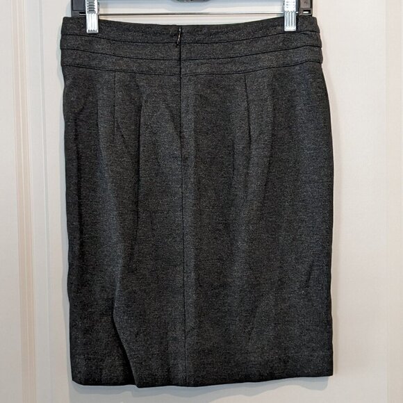 CAbi Miranda Gray Pencil Skirt Womens Size 4 Paneled Charcoal Back-Zip Stretch - Picture 8 of 16
